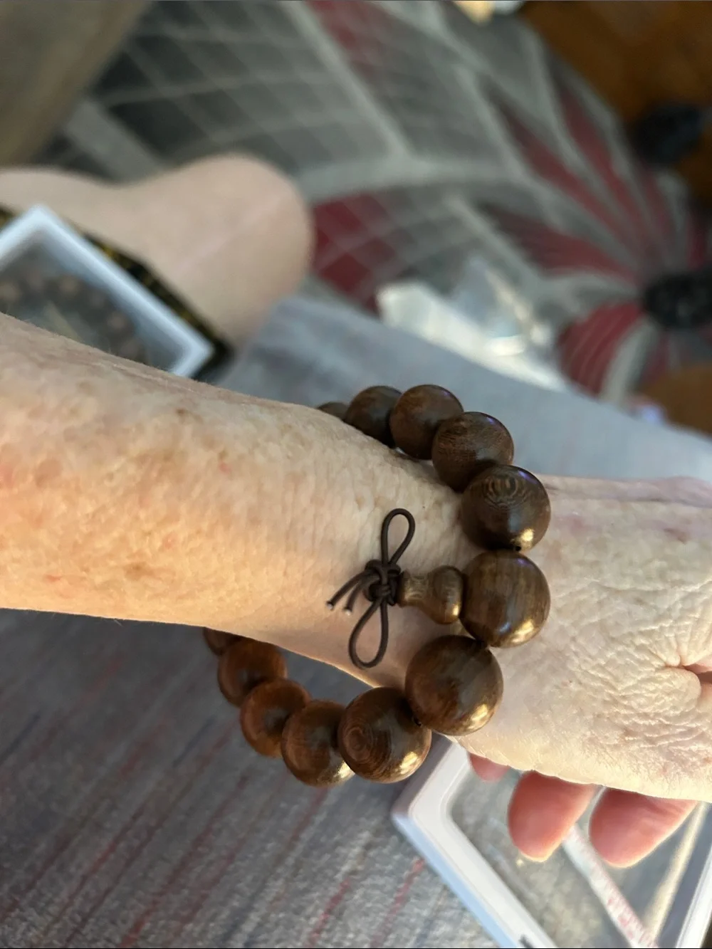 Polished Wooden Bead Bracelet - Prayer bracelet